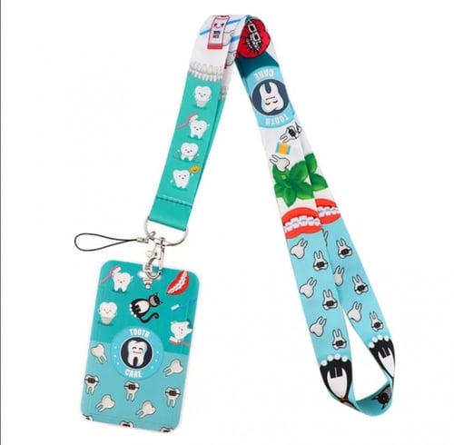 حامل بطاقة بألوان متعددة لطبيبات الأسنان