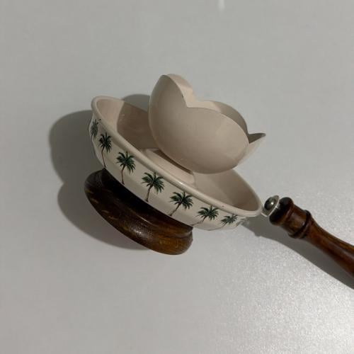 White color incense burner palm
