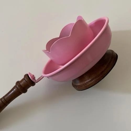 Pink incense burner, plain