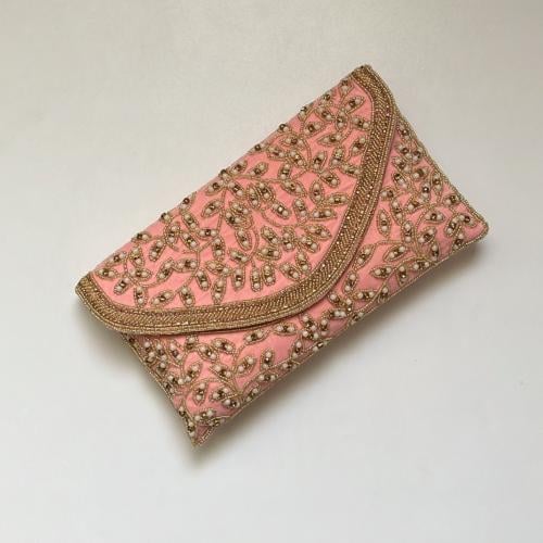 Pink velvet bag