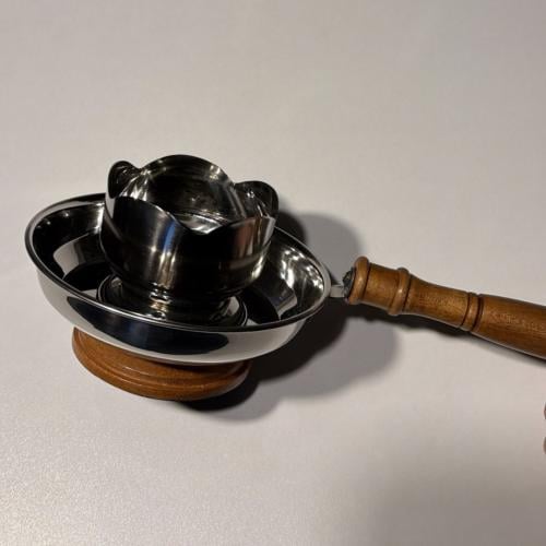 Silver incense burner, plain