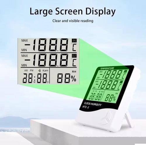 مقياس حرارة ورطوبه LCD رقمي