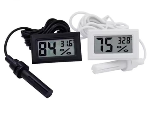 مقياس حرارة ورطوبة مع سلك حساس