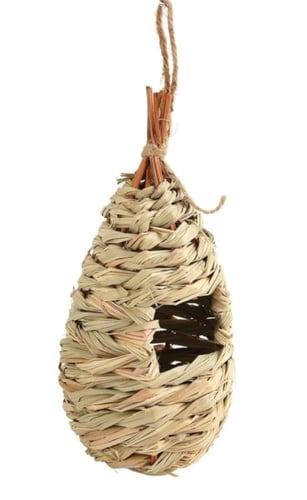 عش طيور الزينة خوص