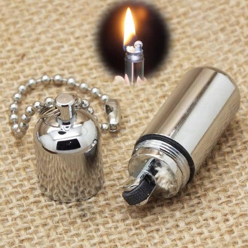 ولاعة معدنية تعمل بالكوروسين مع سلسلة