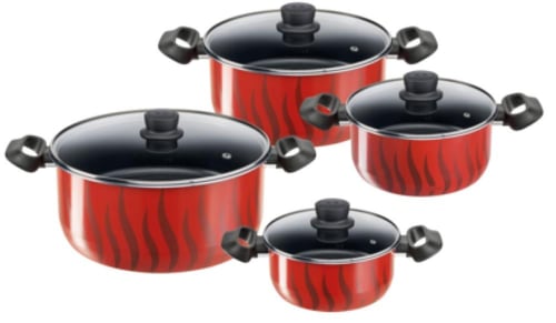 طقم قدور تيفال 8 قطع 18/22/26/30سم