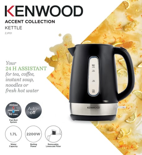 غلاية كهربائية لاسلكية سعة 1.7 لتر 2200 واط Zjp01....