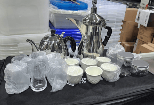 طقم ماكينة صنع الشاي والقهوة العربية من دلة الخليج...