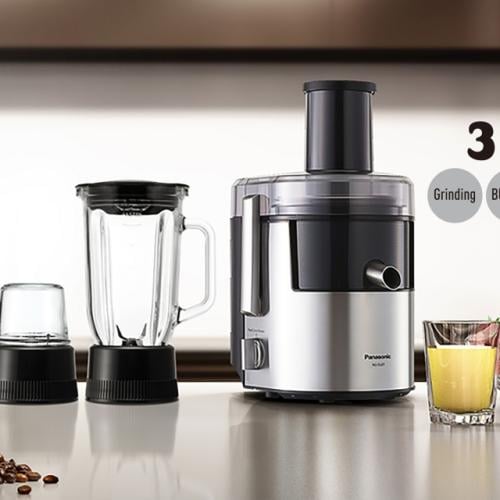 عصارة باناسونيك 800 واط، مع دوار معدني بالكامل، اب...