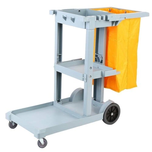 عربية نظافة 3دور كيس اصفر ترولي نظافة