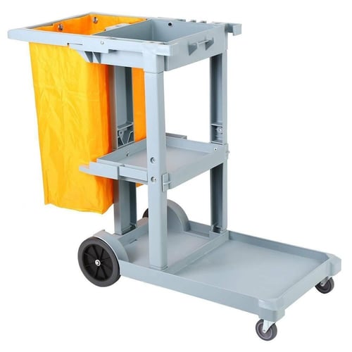 عربية نظافة 3دور كيس اصفر ترولي نظافة