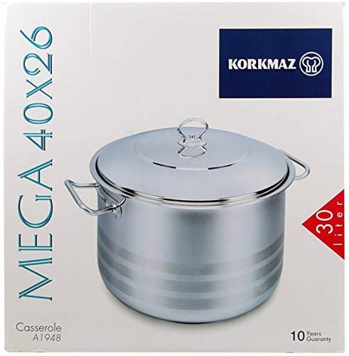 قدر كوركماز ستانلس ستيل بغطاء 2.5 لتر فضي A1894 لت...