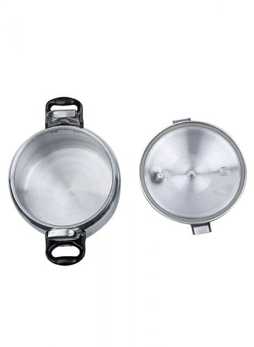 قدر ضغط من السيف مصنوعة من الألومنيوم أسود/ فضي 18...