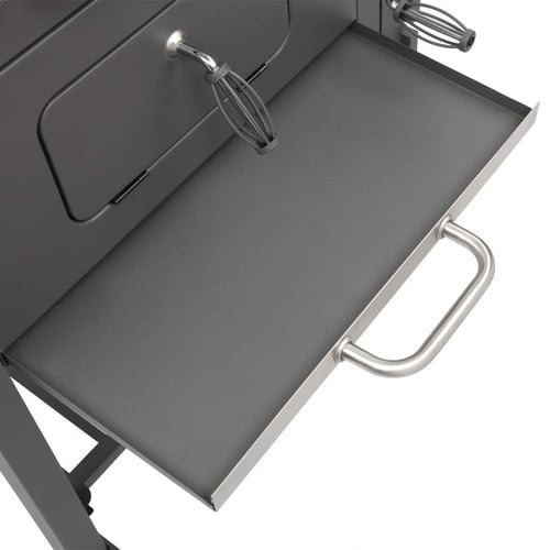 شواية فحم مع رف وعجلات