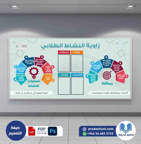 تصميم لوحة النشاط الطلابي
