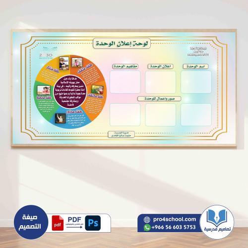 تصميم لوحة اعلانات الوحدة