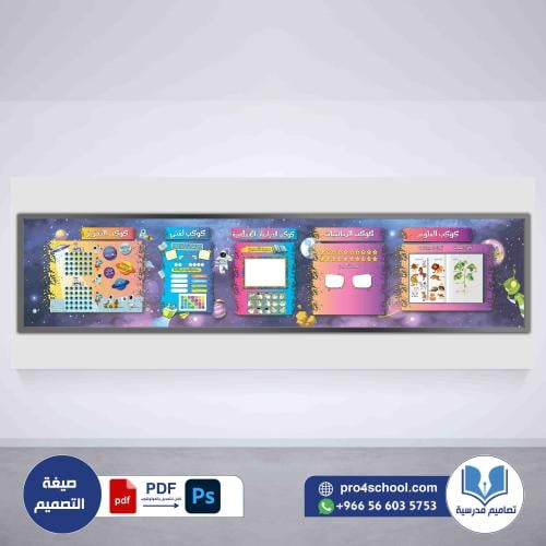 تصميم لوحة رواد الفضاء المناهج الدراسية
