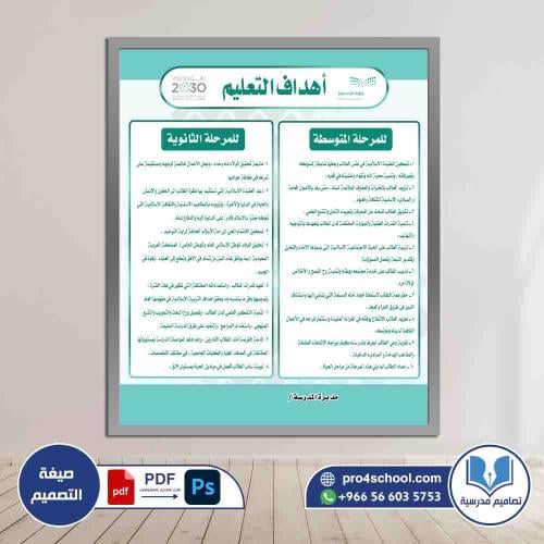 اهداف التعليم للمتوسطة والثانوية