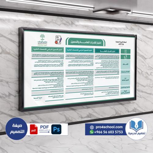 تصميم لوحة اختبار القدرات العامة والتحصيل