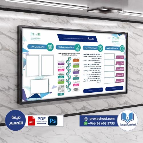 تصميم جديد لوحة الفصل