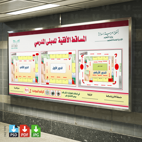 تصميم مساقط كروكي المدرسة (الأمن والسلامة)