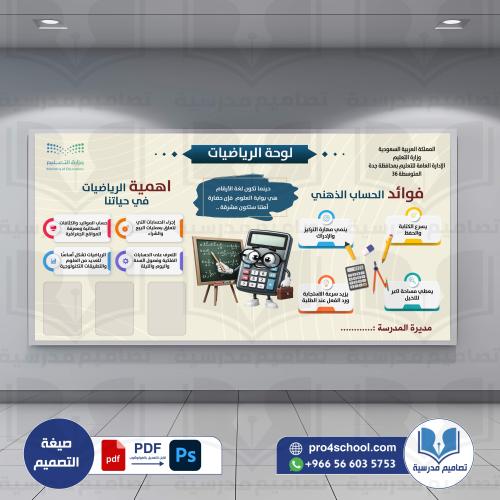 تصميم لوحة الرياضيات