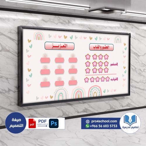تصميم لوحة الحضور والغياب