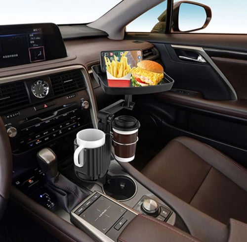 حامل أكواب للسيارة Car Cup Holder With Food Tray م...