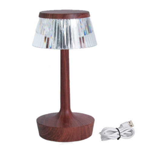 مصباح طاولة خشبي
