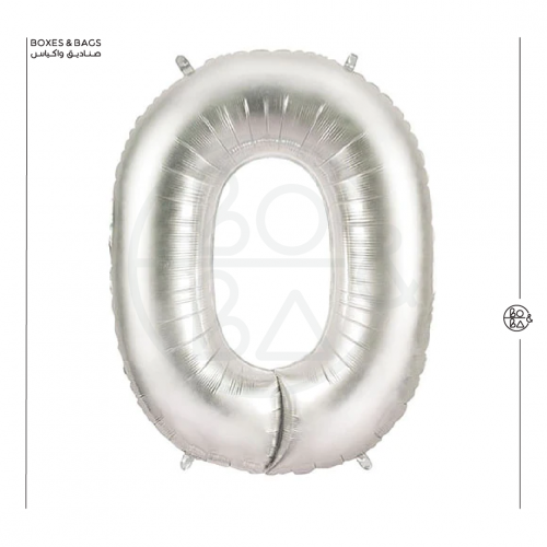 رقم 0 فضي