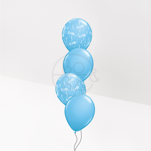 باقة بالون مواليد أزرق