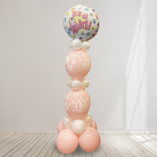 عامود بالون استقبال مواليد بنت