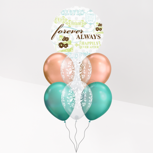 باقة بالون سعادة دائما