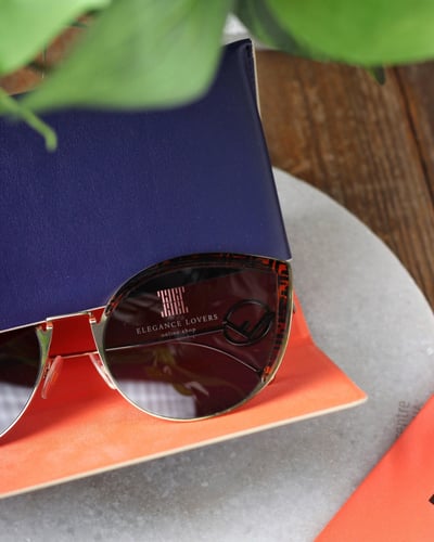 نظارة شمسية نسائية ماركة فندي - Brown Cat Eye