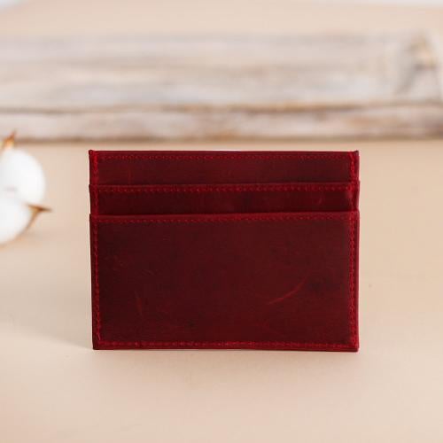محفظة بطاقات رجالية همه - أحمر