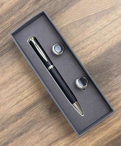 طقم هدية رجالي ديفوشي بتصميم انيق اسود وفضي