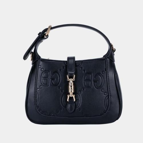 شنطة يد نسائية جلد بلون اسود