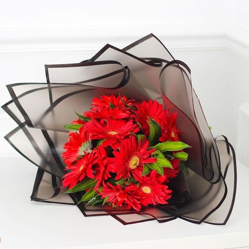 باقة الجربيرا احمر