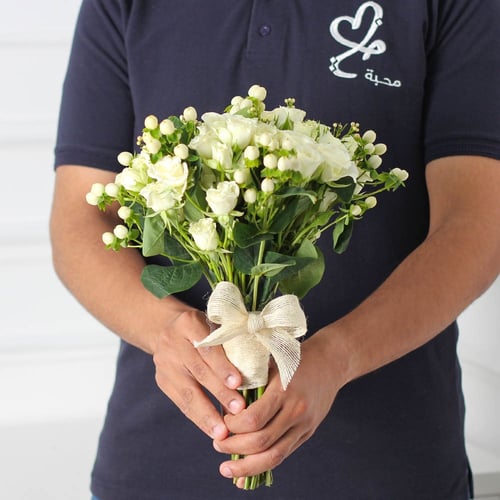 باقة الجوري ابيض