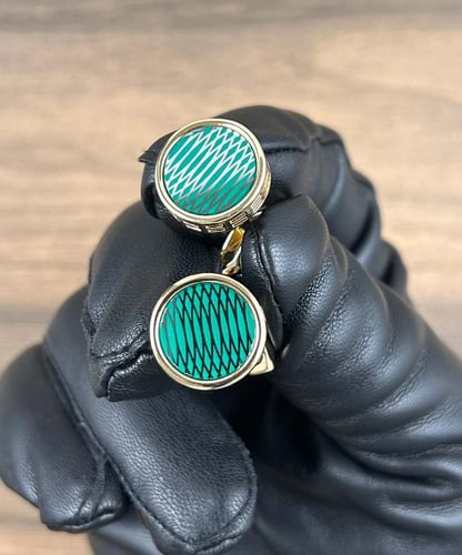 طقم هدية رجالي ديفوشي بتصميم انيق لون ذهبي وفضي كب...