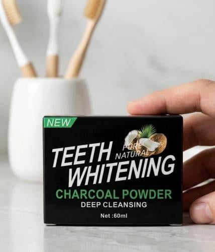 Charcoal powder for teeth whitening