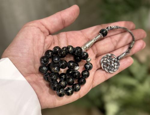 عقيق اسود ملكي فضة