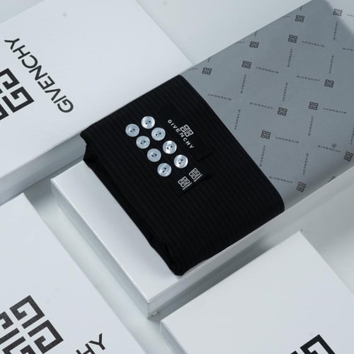 قماش جيفنشي مقلم أسود