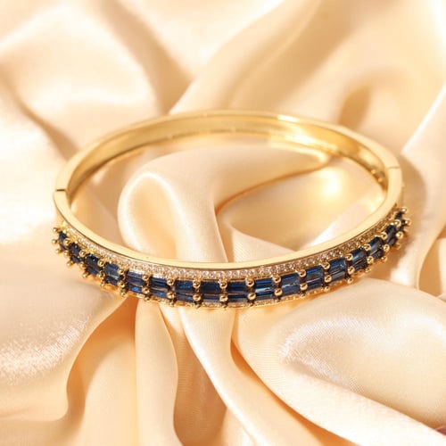 سوار مطلي بالذهب مزين بكريستال الوان متوهجة