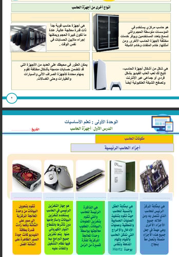 الجزء الأول من المهارات الرقمية - أول متوسط بنين14...