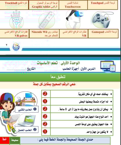 الجزء الأول من المهارات الرقمية - خامس ابتدائي بنا...