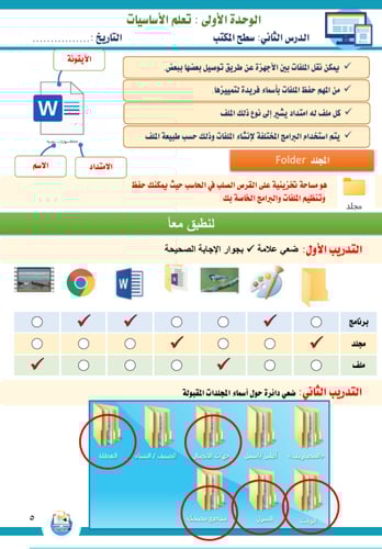 الجزء الأول من المهارات الرقمية - رابع ابتدائي بنا...