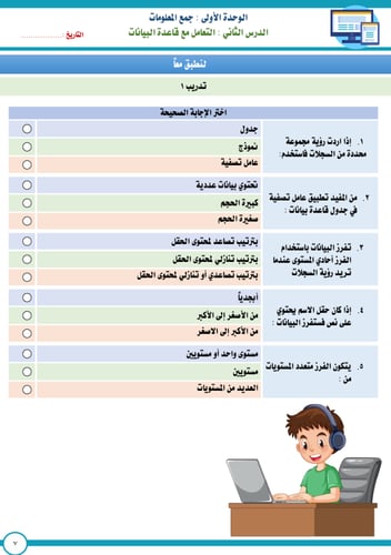 الجزء الثاني من المهارات الرقمية - ثاني متوسط بنين...