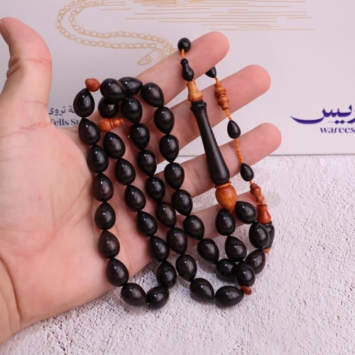 خشب أبانوس فاخر مع تعشيق وحيد القرن