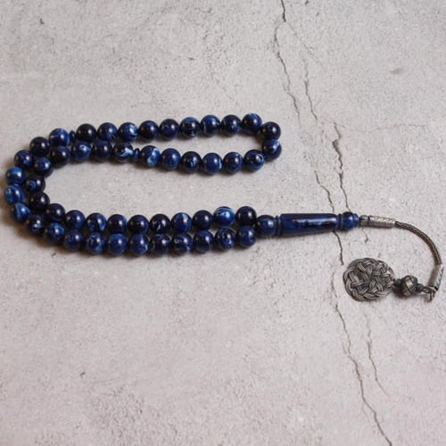 سبحة بكلايت لون أزرق مموج